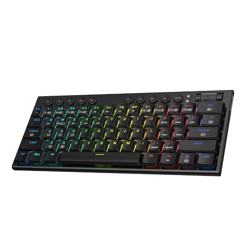 RD-K632RGB-PRO_wr_02.jpg REDRAGON Horus Mini Pro 61Key Wireless Bluetooth Red Switch RGB Low Profile Gaming Mechanical Keyboard - Black