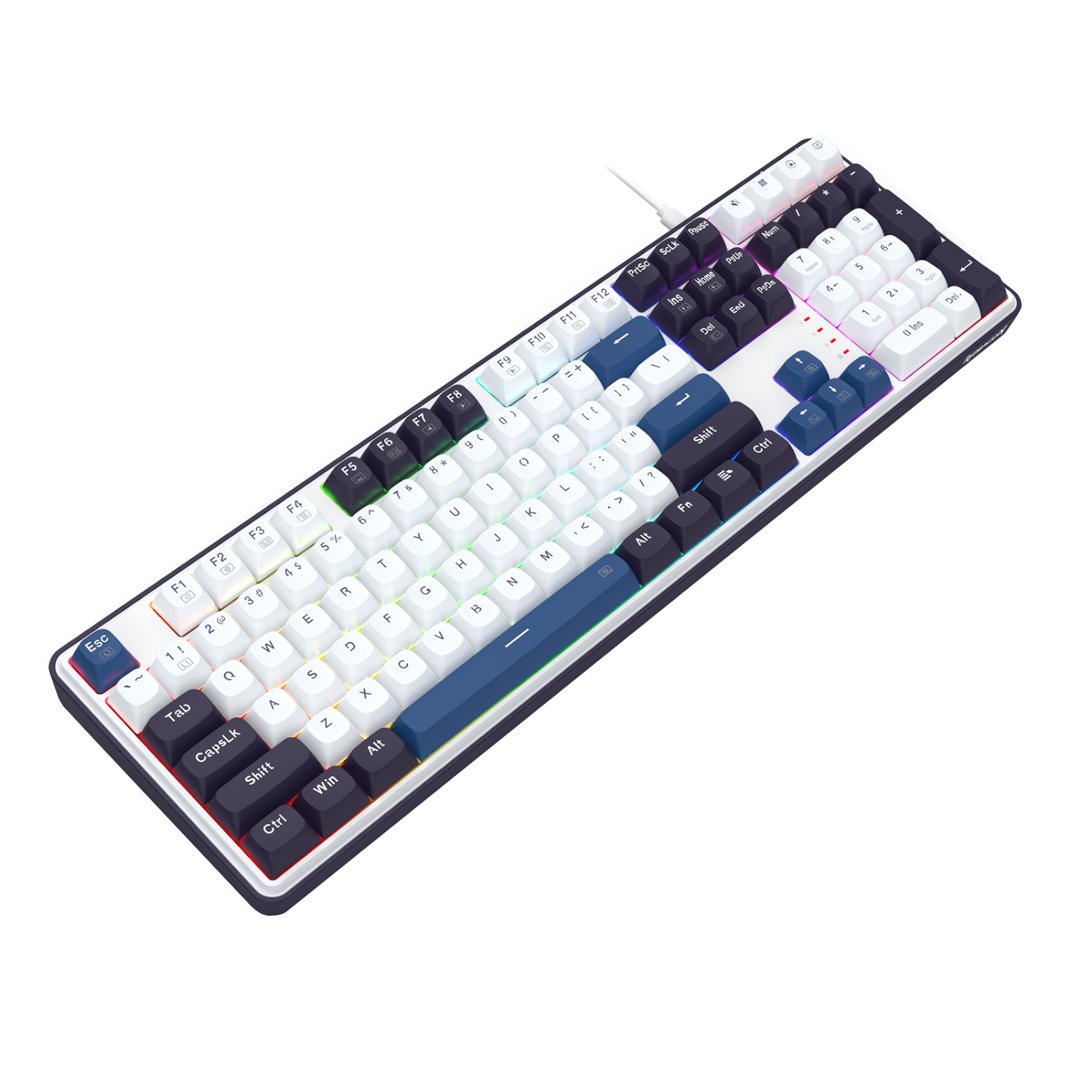Redragon K689 WYVERN RGB Wired Mechanical Keyboard - White/Black