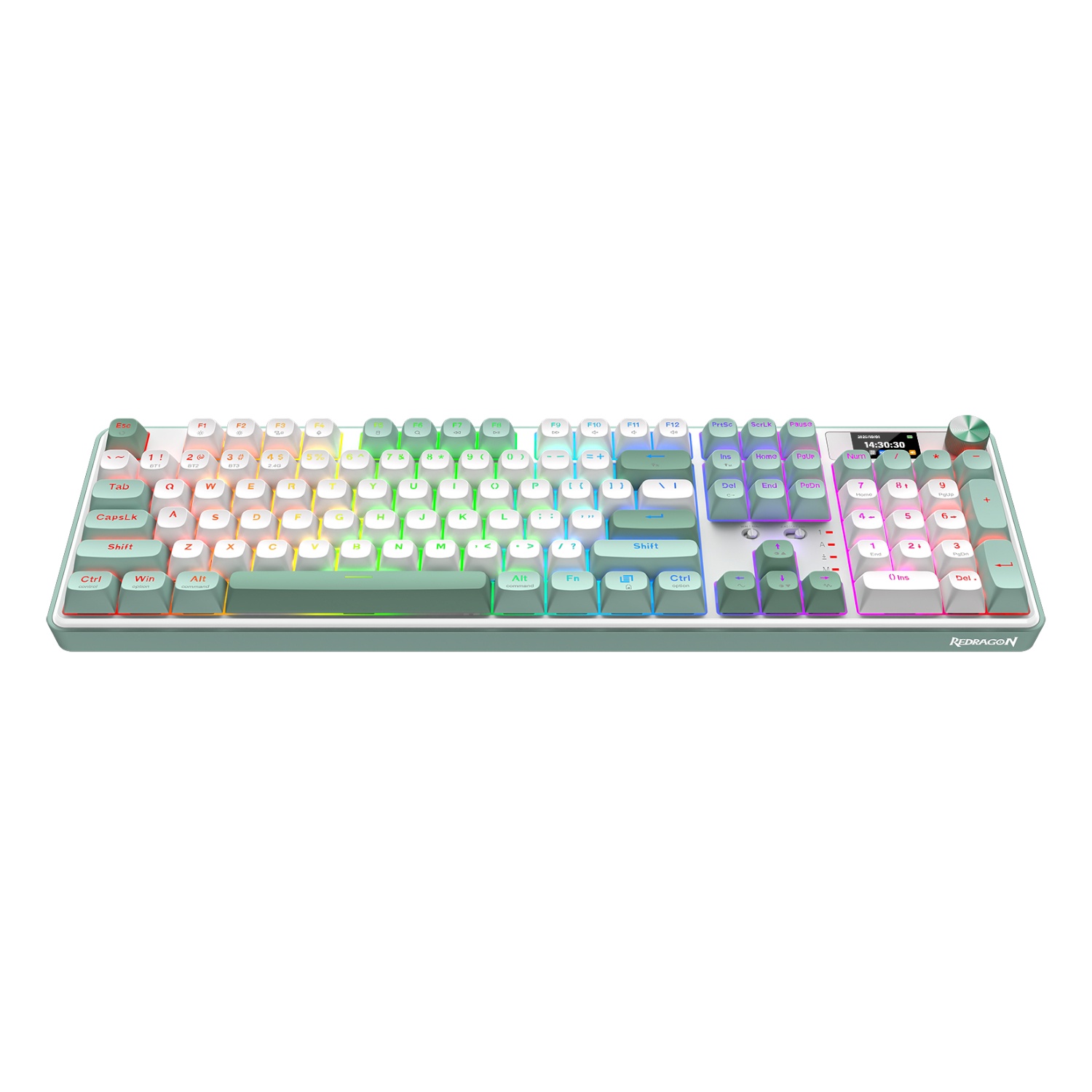 RD-K761WG-RGB-PRO_Redragon-WYVERN-K761-Pro-Full-size-RGB-Wireless-Mechanical-Gaming-Keyboard-White-Green_wr_01a.jpg Redragon WYVERN K761 Pro Full-size RGB Wireless Mechanical Gaming Keyboard - White/Green