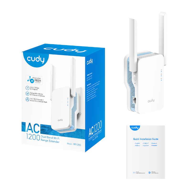 RE1200_wr_04a.jpg Cudy AC1200 WiFi Range Extender | Wall Plug