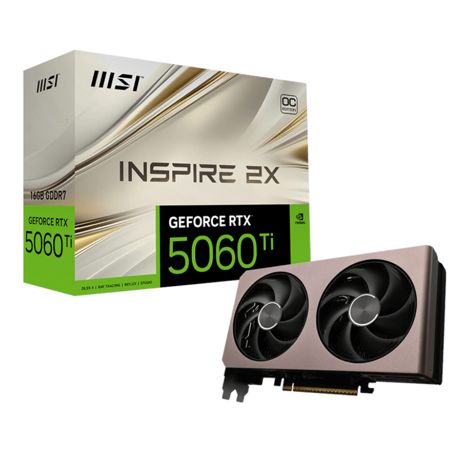 RTX5060TIINSPIRE2XOC16GB-WR-01.jpg MSI GeForce RTX 5060 Ti 16GB INSPIRE 2X OC Graphics Card
