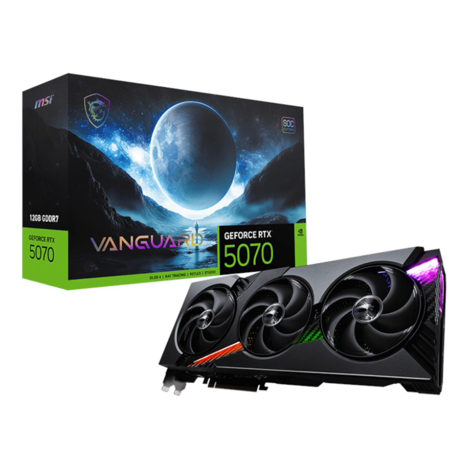 RTX5070VANGUARDSOC12GB_MSI-GF-RTX-5070-VANGAURD-SOC-12GB_wr_01.jpg MSI GeForce RTX 5070 VANGUARD SOC 12GB Graphics Card