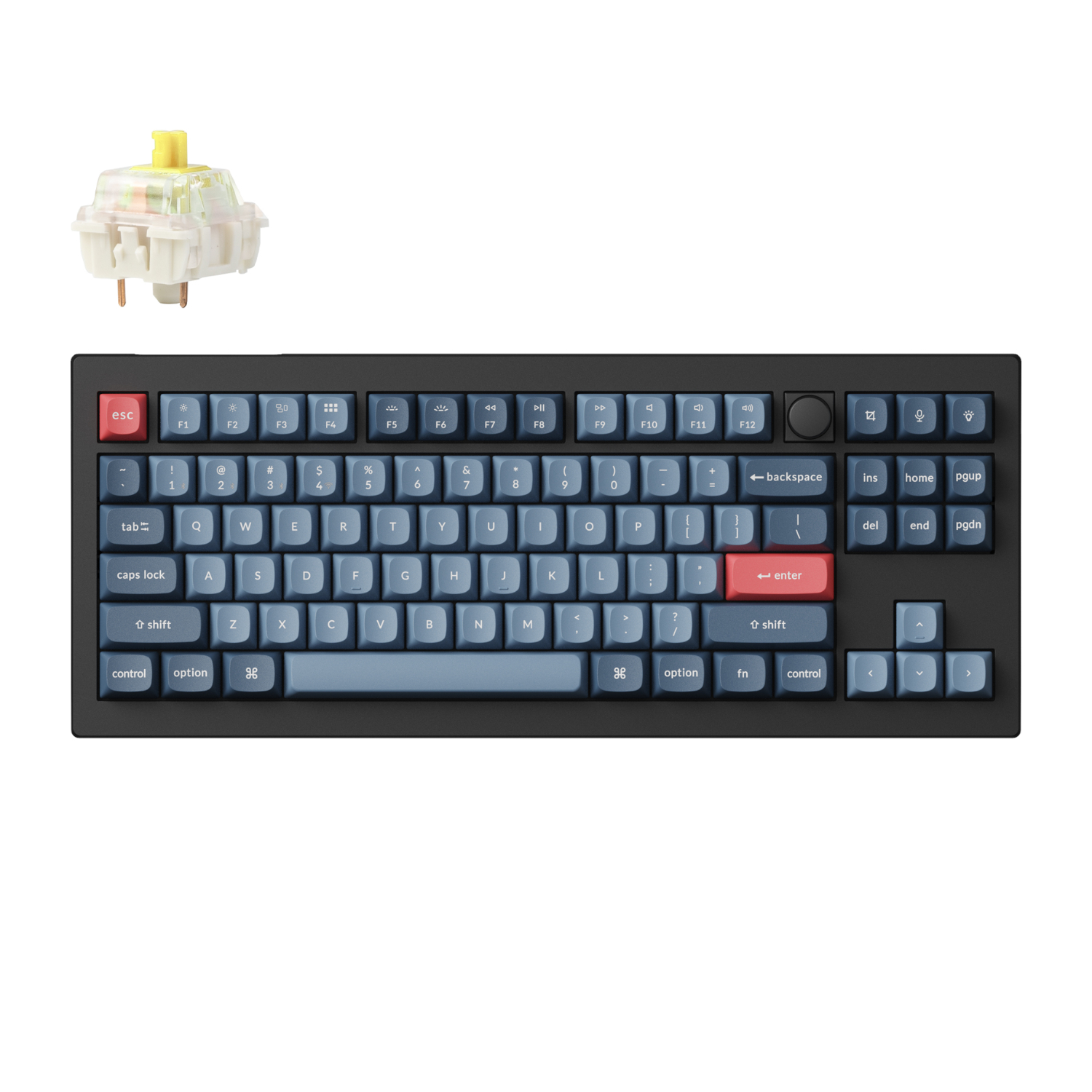 Keychron V3 Max QMK/VIA 80% Wireless Custom Mechanical Keyboard (Banana Switch) – Carbon Black
