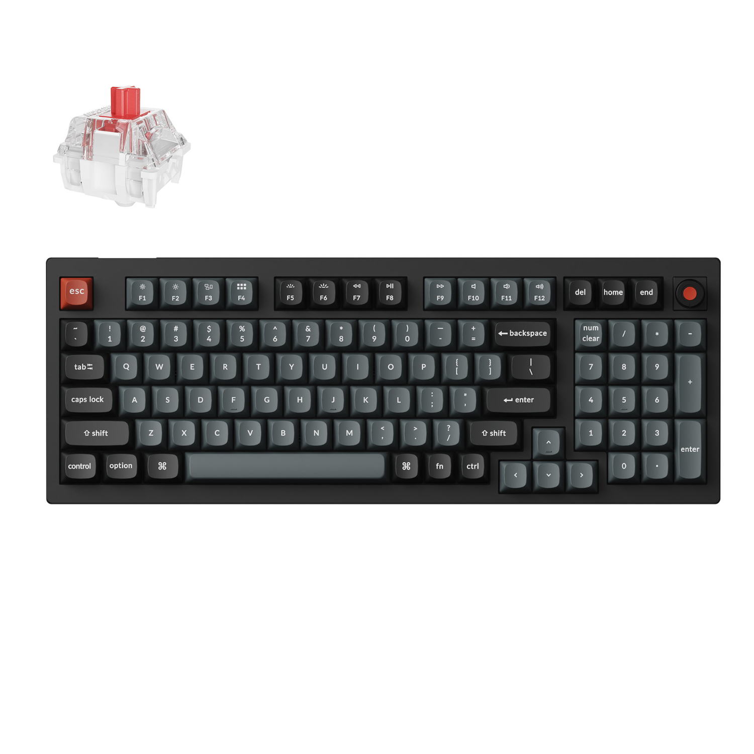 V5U-D1_Keychron-V5-Ultra-96-8K-Red-Switch-Hot-Swap-Keychron-Silk-POM-RGB-Wireless-Keyboard-Black_wr_01a.jpg Keychron V5 Ultra 96% 8K Red Switch Hot-Swapple Silk POM RGB Wireless Keyboard