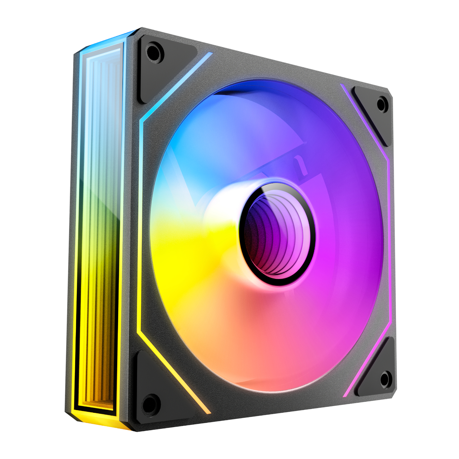Antec VISION PWM 120mm ARGB Reverse Infinity Mirror Case Fan 3 Pack Black