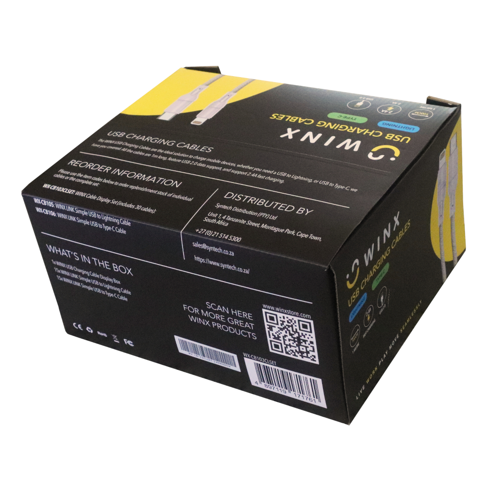 WINX USB to Type-C|Lightning Charging Cables