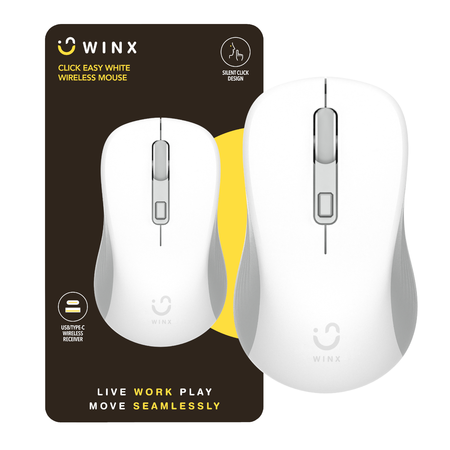 WX-KB109_WINX_CLICK_Easy_1600DPI_Wireless-Mouse_White_wr_01a.jpg WINX CLICK Easy 1600DPI 2.4GHz Wireless Mouse - White