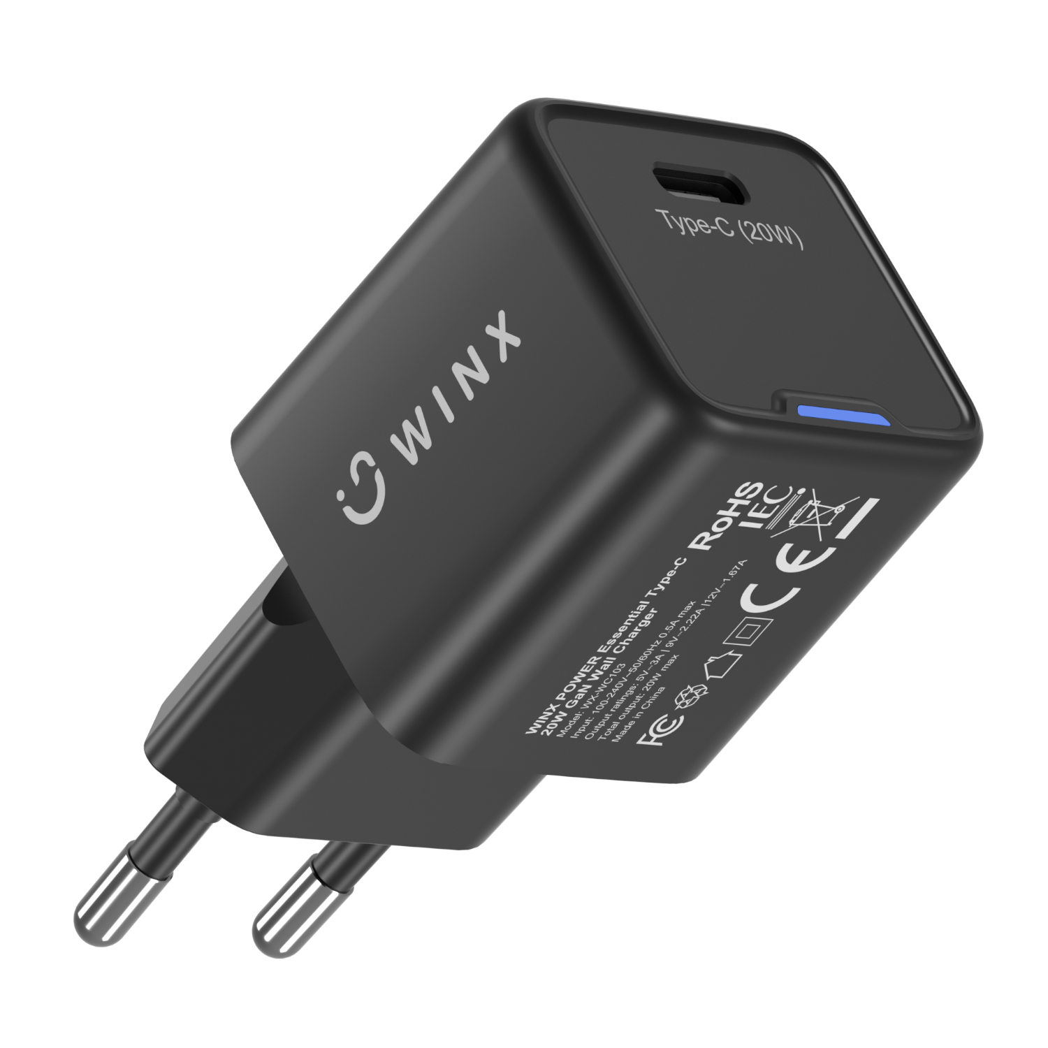 WX-WC103_WINX-POWER-Essential-Type-C-20W-GaN-Wall-Charger-Black_wr_04.jpg WINX POWER Essential Type-C 20W GaN Wall Charger