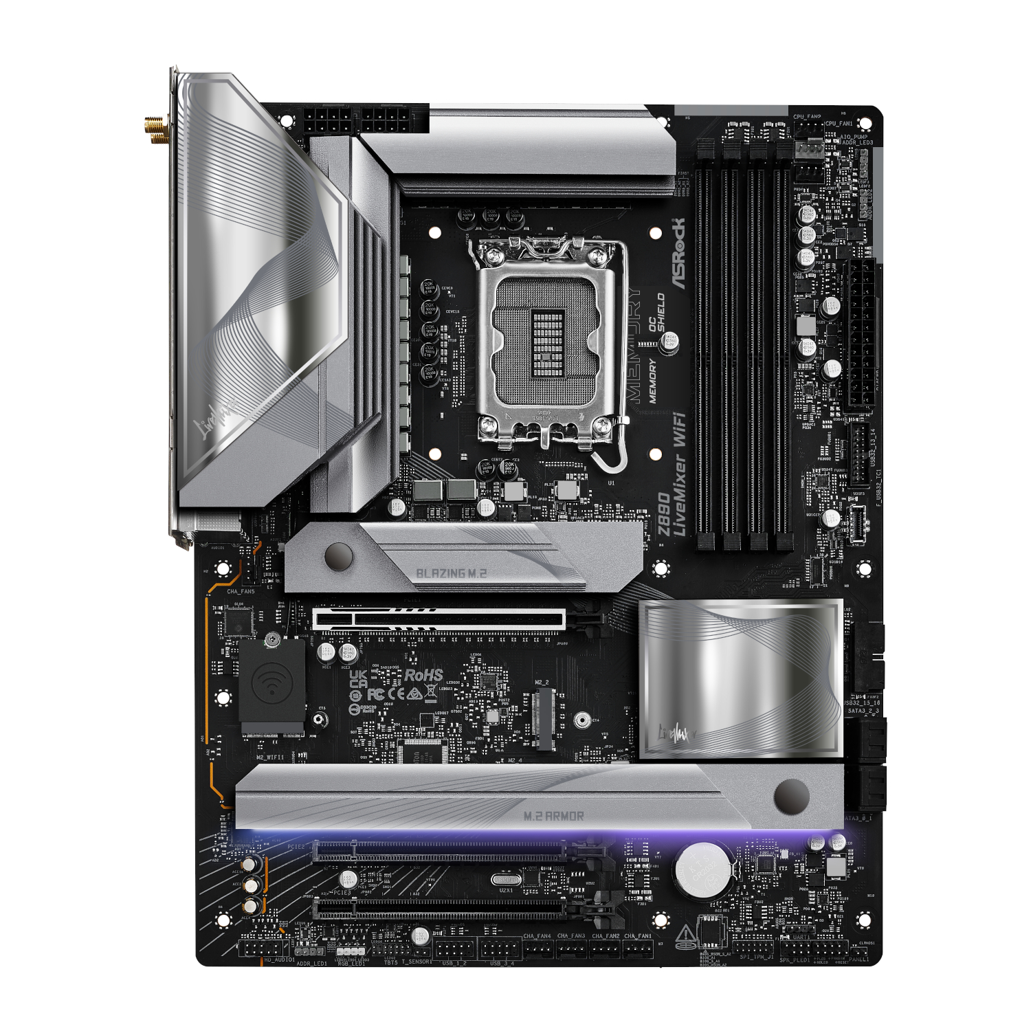 ASRock Z890 LiveMixer Wi-Fi Intel LGA 1851 ATX Gaming Motherboard