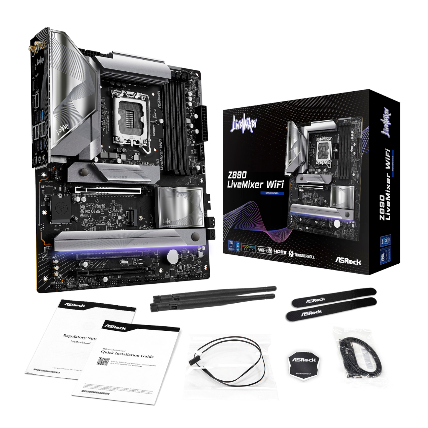 ASRock Z890 LiveMixer Wi-Fi Intel LGA 1851 ATX Gaming Motherboard