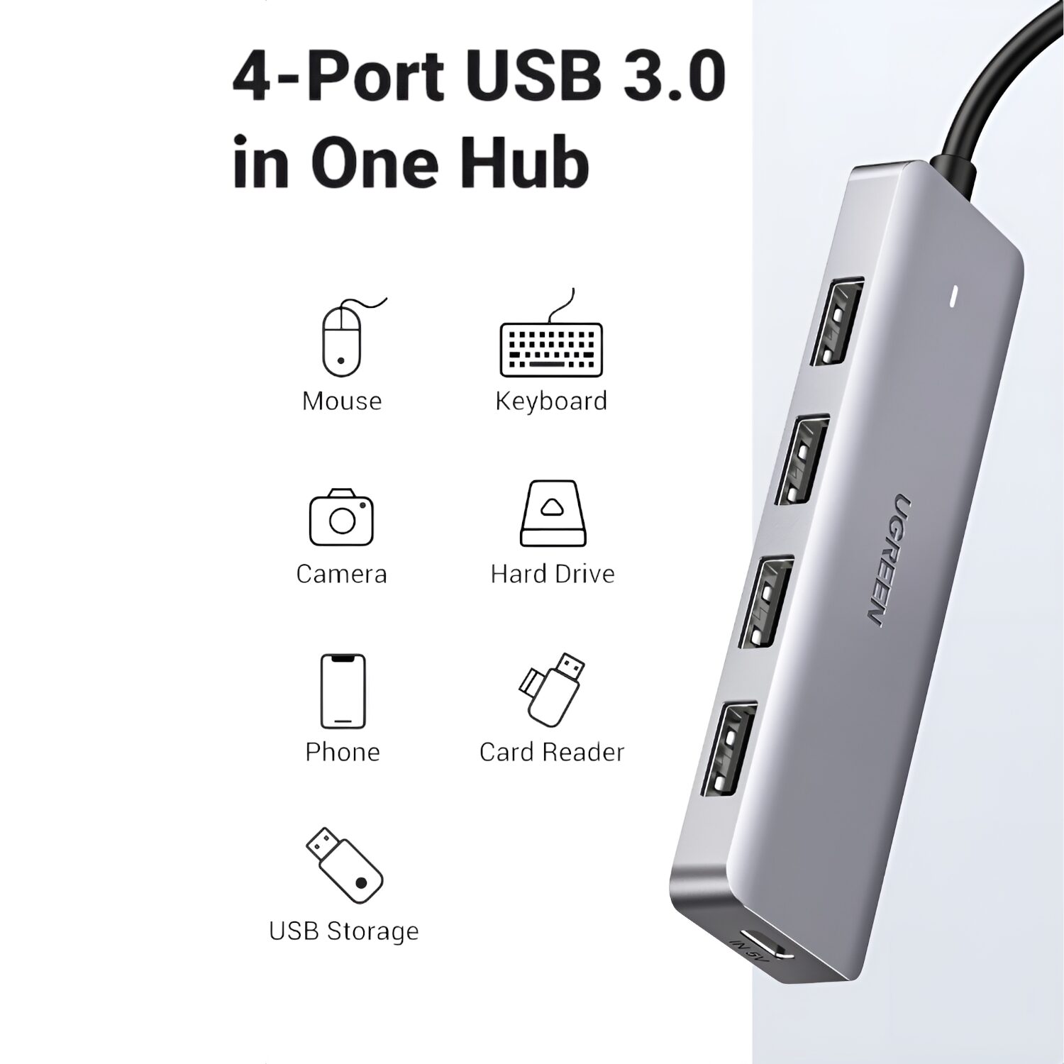UGREEN 4-in-1 Type-C Hub | USB 3.0 | Type-C